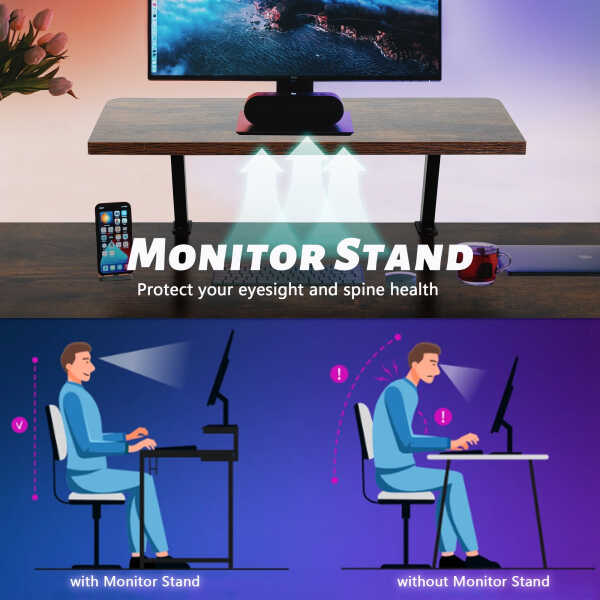 YRLLENSDAN L Shaped Computer Desk, Corner Desk Gaming Table Computer Desk L Shaped Desks Gaming Desks with Large Desktop for