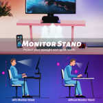 YRLLENSDAN L Shaped Computer Desk, Corner Desk Gaming Table Computer Desk L Shaped Desks Gaming Desks with Large Desktop for