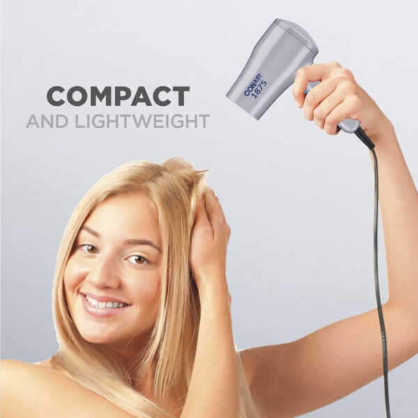Conair 1875W Compact Folding Handle Hair Dryer, Travel Hair Dryer, Dual Voltage