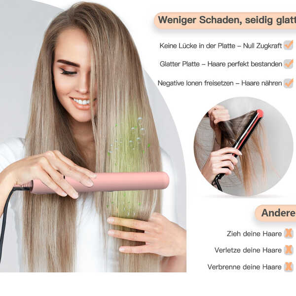 Slhenay Mini Curling Iron for Short Hair, Travel Curling Iron, Small Curling Wand, Hair Curling Iron Heat-Up Fast, Pink Portable