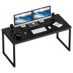 ZenSports 55 inch Large Computer Desk Home Office MDF Writing Desk Adult Workstation Black