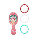 Wet Brush Hair Brush Mini Detangler 2 pack with Bonus Elastics.