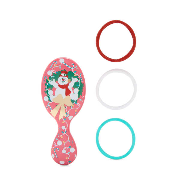 Wet Brush Hair Brush Mini Detangler 2 pack with Bonus Elastics.