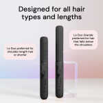 L'ange Hair Le Duo 360 Airflow Styler, Titanium Flat Iron Hair Straightener (Black)