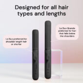 L'ange Hair Le Duo 360 Airflow Styler, Titanium Flat Iron Hair Straightener (Black)