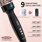 Terviiix 1.5" Thermal Brush, Ceramic Tourmaline Ionic Hair Curling Wand