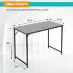 NiamVelo Computer Desk 40 inches Home Office Desk Modern Simple Style PC Desk with Sturdy Metal Frame for Adults & Kids, Vintage