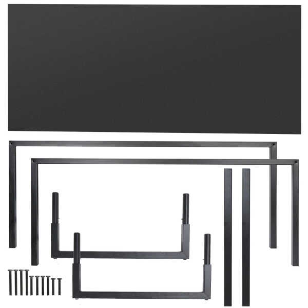 ZenSports 47-inch Home Office Computer Desk Modern Large MDF Study Desk Black