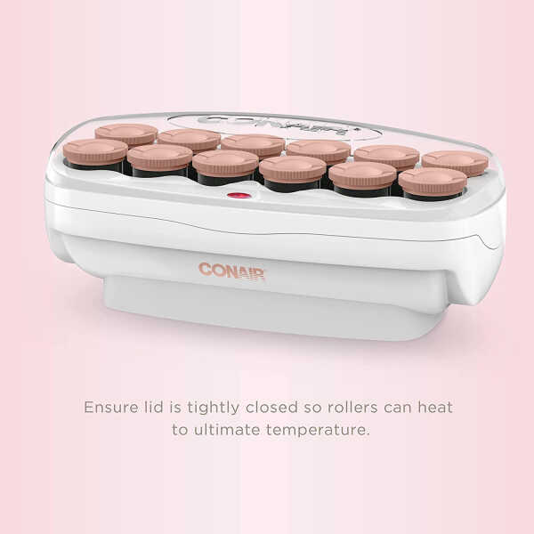 Conair Big Curls and Waves Jumbo Ceramic Hot Rollers with Bonus: Super Clips Included CHV12XN