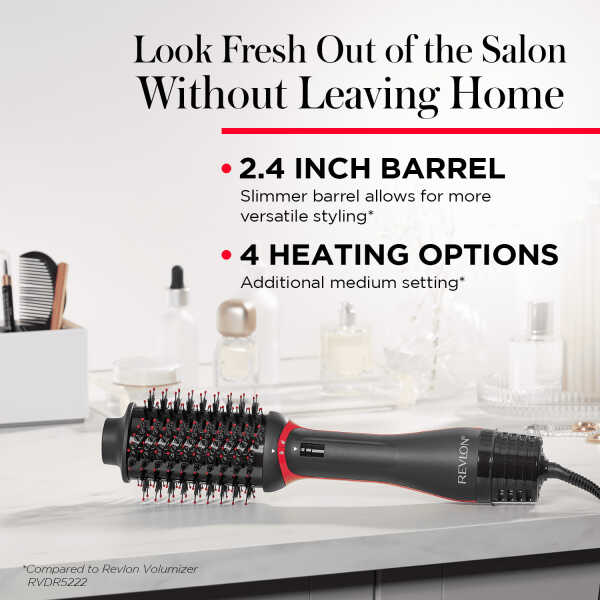 Revlon One-Step Volumizer PLUS Hair Dryer and Hot Air Brush, Black