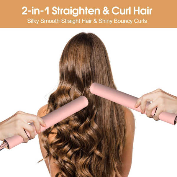 Slhenay Mini Curling Iron for Short Hair, Travel Curling Iron, Small Curling Wand, Hair Curling Iron Heat-Up Fast, Pink Portable