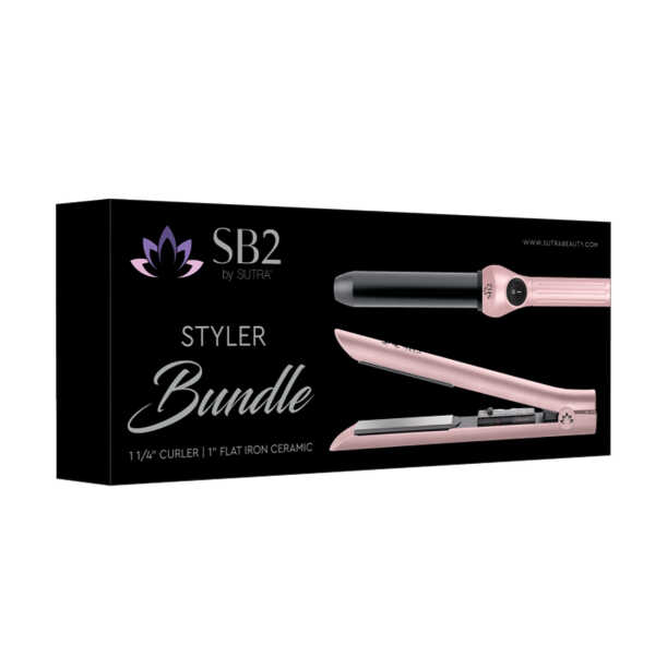 Sutra Styler Bundle (2PC) - 1.25" Clipless Curling Iron, 1.25" Ceramic Flat Iron