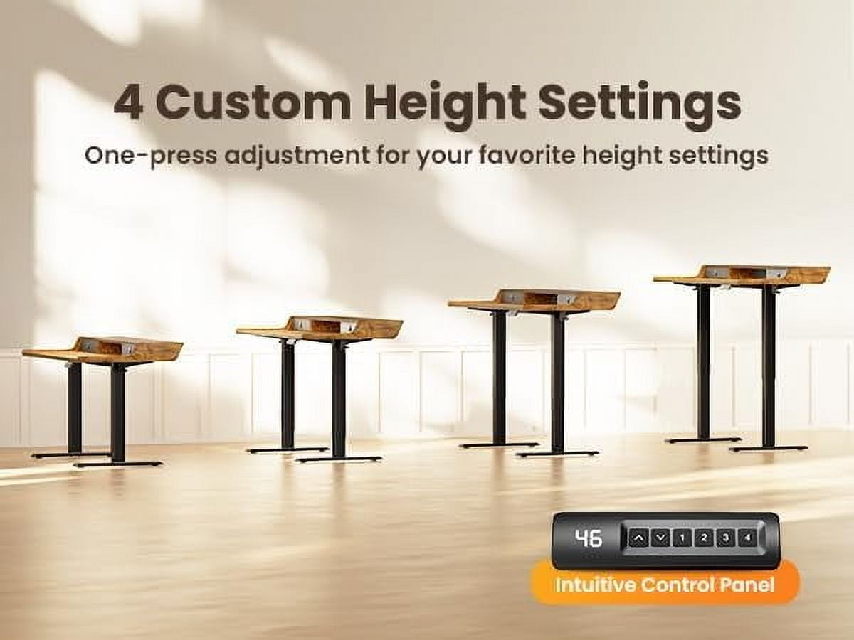 CHITOOMA 63&Prime x 28&Prime Electric Standing Desk with Drawers, Height Adjustable Gaming Desk with Monitor Stand & Storage