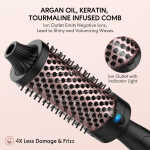 Terviiix 1.5" Thermal Brush, Ceramic Tourmaline Ionic Hair Curling Wand