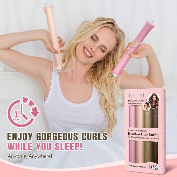 Tivlon Heatless Hair Curls, Heatless Curling Rods, No Heat - No Perm - No Damage to Hair - Overnight Curls Blowout, Heat Free