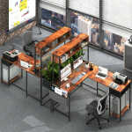 Yoobure 55 inch L Shaped Desk with Power Outlet and LED lights&65292Corner Gaming Desk with Storage Shelf&65292Computer Desk L