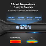 RACCOMB Professional Hair Straightener and Curler.Vibration Infrared Technology, Ceramic Tourmaline-Coated Plates Flat Iron,