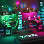 Yoobure 55 inch L Shaped Desk with Power Outlet and LED lights&65292Corner Gaming Desk with Storage Shelf&65292Computer Desk L