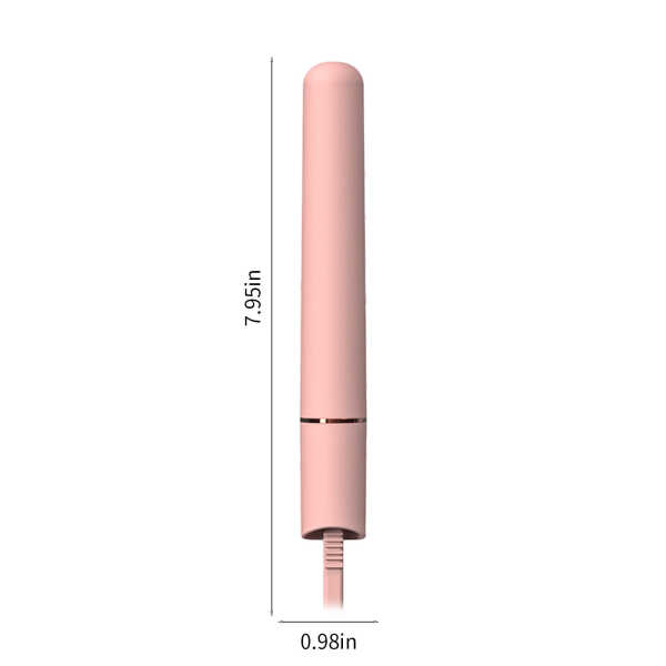 Slhenay Mini Curling Iron for Short Hair, Travel Curling Iron, Small Curling Wand, Hair Curling Iron Heat-Up Fast, Pink Portable