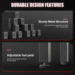 GTRACING 55" Large RGB Sturdy Gaming Desk with Mouse Pad T-Shaped Office Chair Computer Desk Spacious Work Surface Table, Black