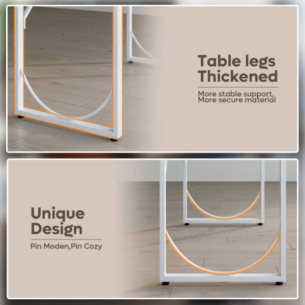 Pinmoco 63" Executive Desk, Lager Writing Desk with Metal Frame, Home and Office, Black with Walnut