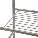 Mainstays 3-Shelf Over the Toilet Steel Freestanding Storage Shelf Unit, Silver, Holds up to 30 lb Capacity