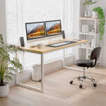 ZenSports 55 inch Large Computer Desk Home Office MDF Writing Desk Adult Workstation Black