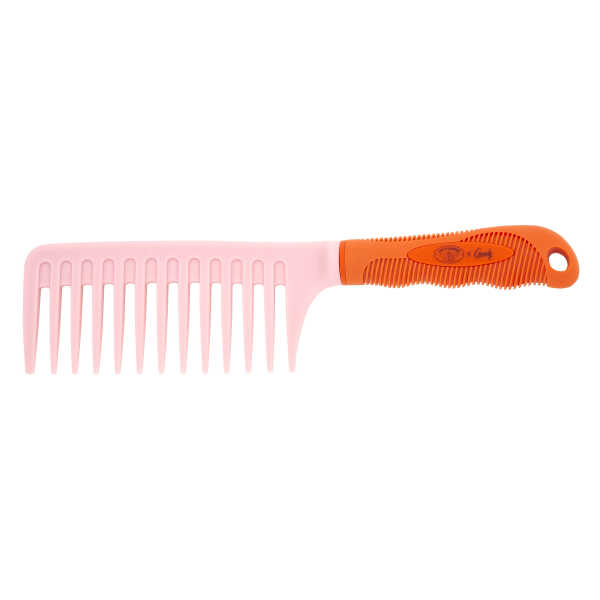 Goody Tru X Let It Happen Collab Wide-Tooth Comb With Handle for Ouchless&reg Detangling Pink, 1CT