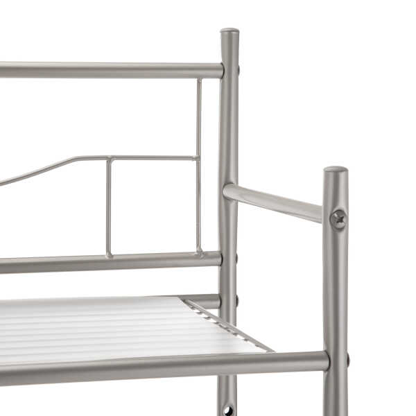 Mainstays 3-Shelf Over the Toilet Steel Freestanding Storage Shelf Unit, Silver, Holds up to 30 lb Capacity