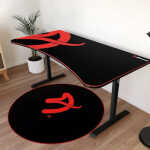 Arozzi Arena Gaming Desk Microfiber, Black