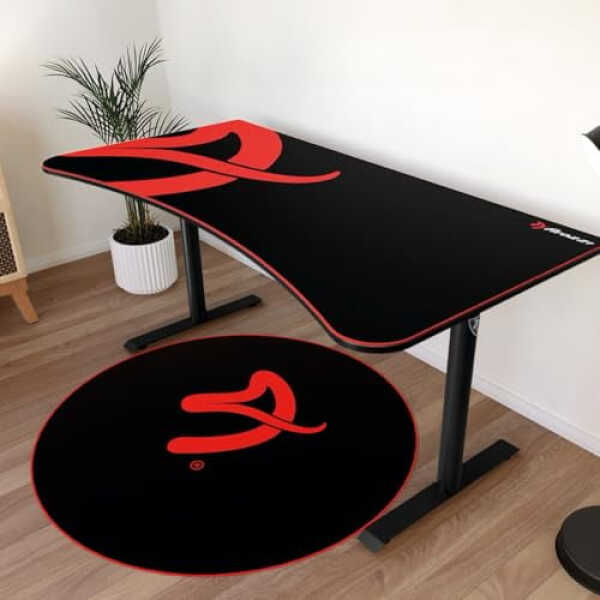 Arozzi Arena Gaming Desk Microfiber, Black