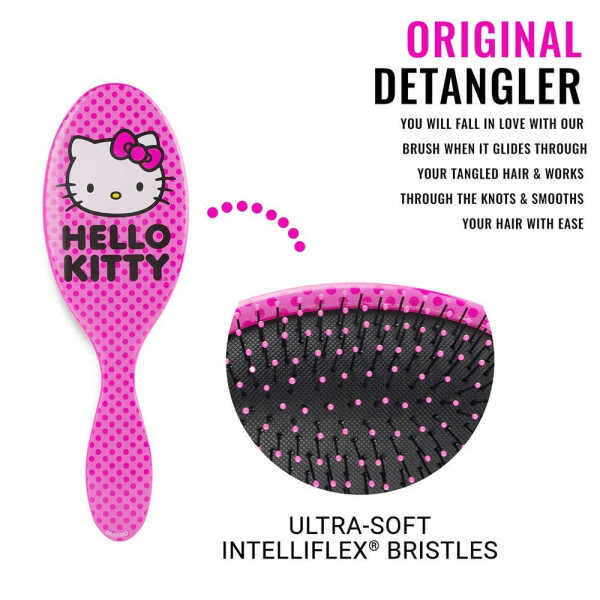 Wet Brush Hello Kitty Womens Girls Hair Detangler Brush Set And Scrunchies