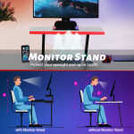 YRLLENSDAN L Shaped Computer Desk, Corner Desk Gaming Table Computer Desk L Shaped Desks Gaming Desks with Large Desktop for