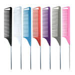 6 Pcs Pointed Tail Comb Parting Rat Teasing Combs Anti-static Hair Plastic Brush