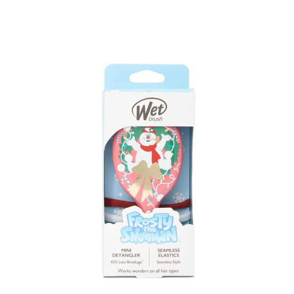 Wet Brush Hair Brush Mini Detangler 2 pack with Bonus Elastics.