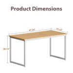 ZenSports 47-inch Home Office Computer Desk Modern Large MDF Study Desk Black