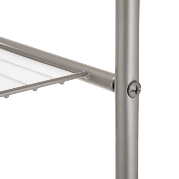 Mainstays 3-Shelf Over the Toilet Steel Freestanding Storage Shelf Unit, Silver, Holds up to 30 lb Capacity