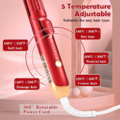 Air Hair Straightener,Hair Curler 2 in 1,360&deg Airflow Curling Flat Iron, with Cooling Air Vents to Lock in Style,3D Floating