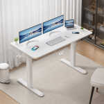AIMEZO Electric Standing Desk, 48 x 24 inch Adjustable Height Desk with Whole-Piece Tabletop, Stand up Desk for Home Office