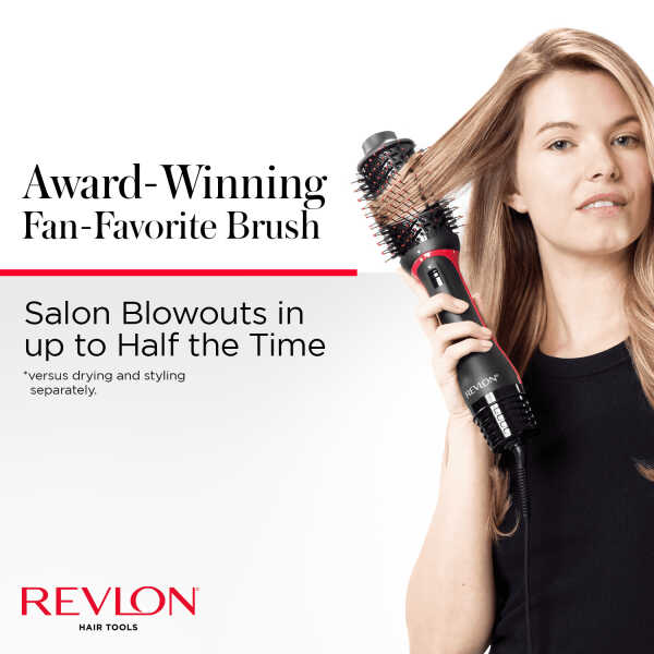 Revlon One-Step Volumizer PLUS Hair Dryer and Hot Air Brush, Black