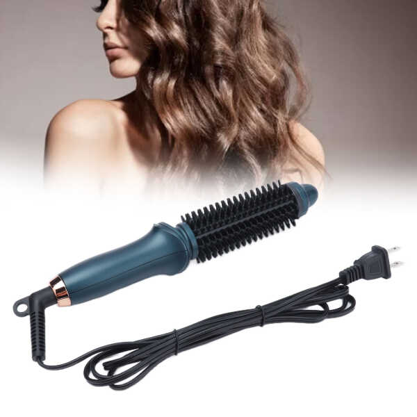 LYUMO 2-in-1 Hair Curling Brush and Straightener Hot Curler Brush Dual Purpose Electric Hair Brush for Straight and Curly Hair