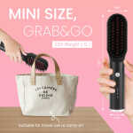 KIPOZI Hair Straightener Brush, Cordless Hair Straightener Brush Portable Hot Comb Straightener, USB Rechargeable & 3 Temp