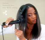 Kim Kimble 1&rdquo Conditioning Vapor Infused Flat Iron &ndash Special Ceramic Dual Heat Setting, Strengthens & Adds Volume to