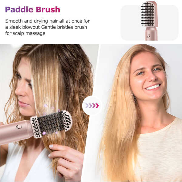 RACCOMB 5-in-1 Hair Styler, Air Styling & Drying System, Powerful Hair Dryer Brush & Multi-Styler with Auto-Wrap Curlers, Oval