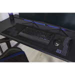RS Gaming&trade Gaming Computer Desk RGB with 10 Acoustic Panels, Black