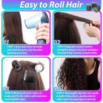 Hair Rollers set, Self Grip Hair Rollers for Long Medium Short Hair, ELASO Jumbo Large medium Hair Curlers