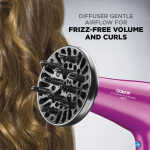 Conair 1875 Watt Cord-Keeper Hair Dryer with Ionic Conditioning, Pink