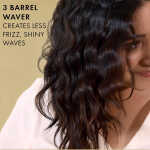 Hot Tools Pro Artist 24K Gold Digital 3 Barrel Hair Waver | Long Lasting Defined Waves (Jumbo Size) C30