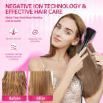 Morfone Hair Dryer and Blow Dryer Brush in One, Hair Dryer and Styler Volumizer with Negative Ion, Hair Styler for Smooth,
