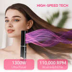 NICEBAY Hair Dryer Brush, Hot Air Brush with 110000RPM Brushless Motor, Blow Dryer 1300W, Plastic